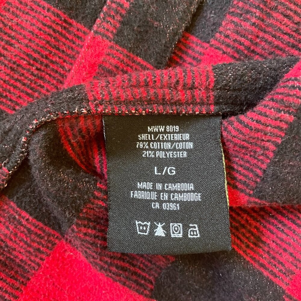 Red Plaid Men's Work Jacket - Picture 5 of 7